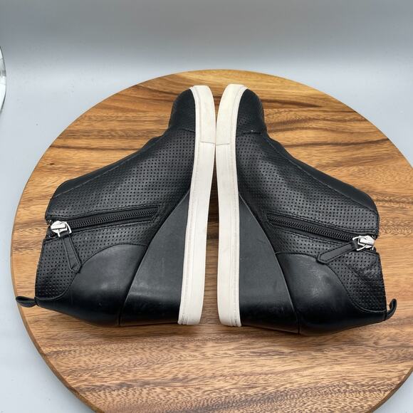 Linea Paolo Felicia Boots Womens 8 M Black Hidden Wedge Ankle Casual Bootie Zip - Picture 6 of 9